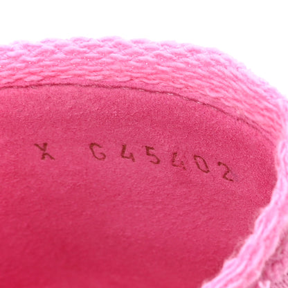 Chanel Cotton Logo Mule Sandals 37.5 Pink White 8 of 11