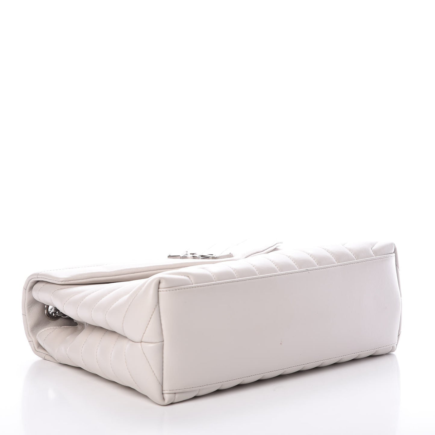 Calfskin Y Quilted Monogram Medium Loulou Chain Satchel Ivory