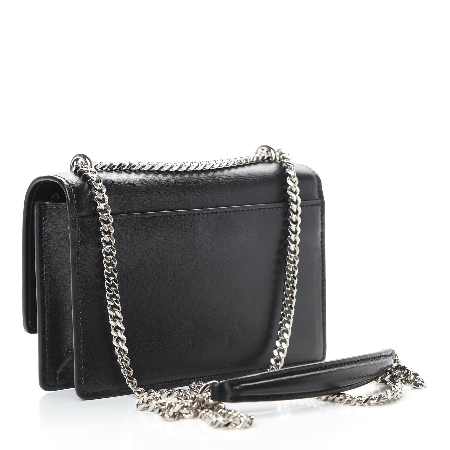Saint Laurent Calfskin Monogram Sunset Chain Wallet Black 4 of 13