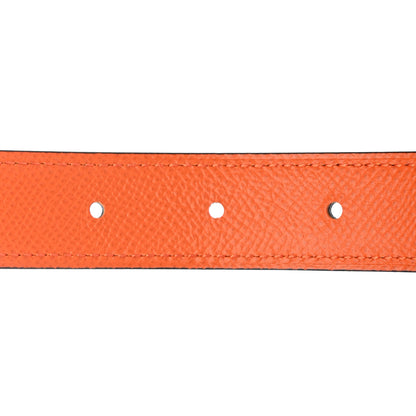 Hermes Swift Epsom 24mm Tresor Belt 95 Black Orange 3 of 4