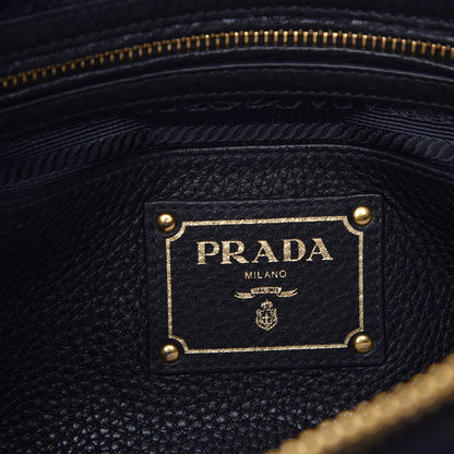 Prada Vitello Daino Shopping Satchel Black 10 of 13
