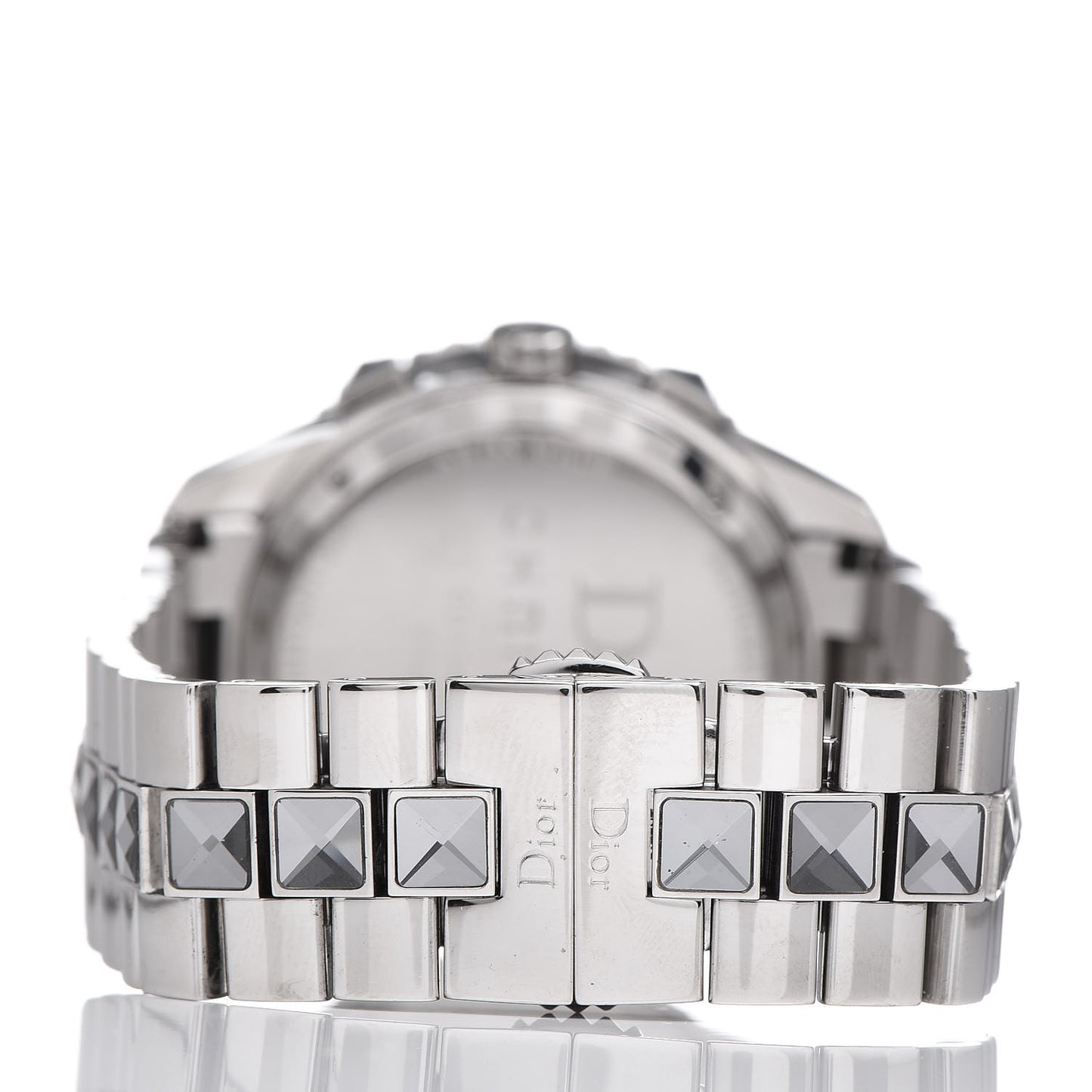 Stainless Steel Sapphire 38mm Christal Chronograph Quartz Watch Grey