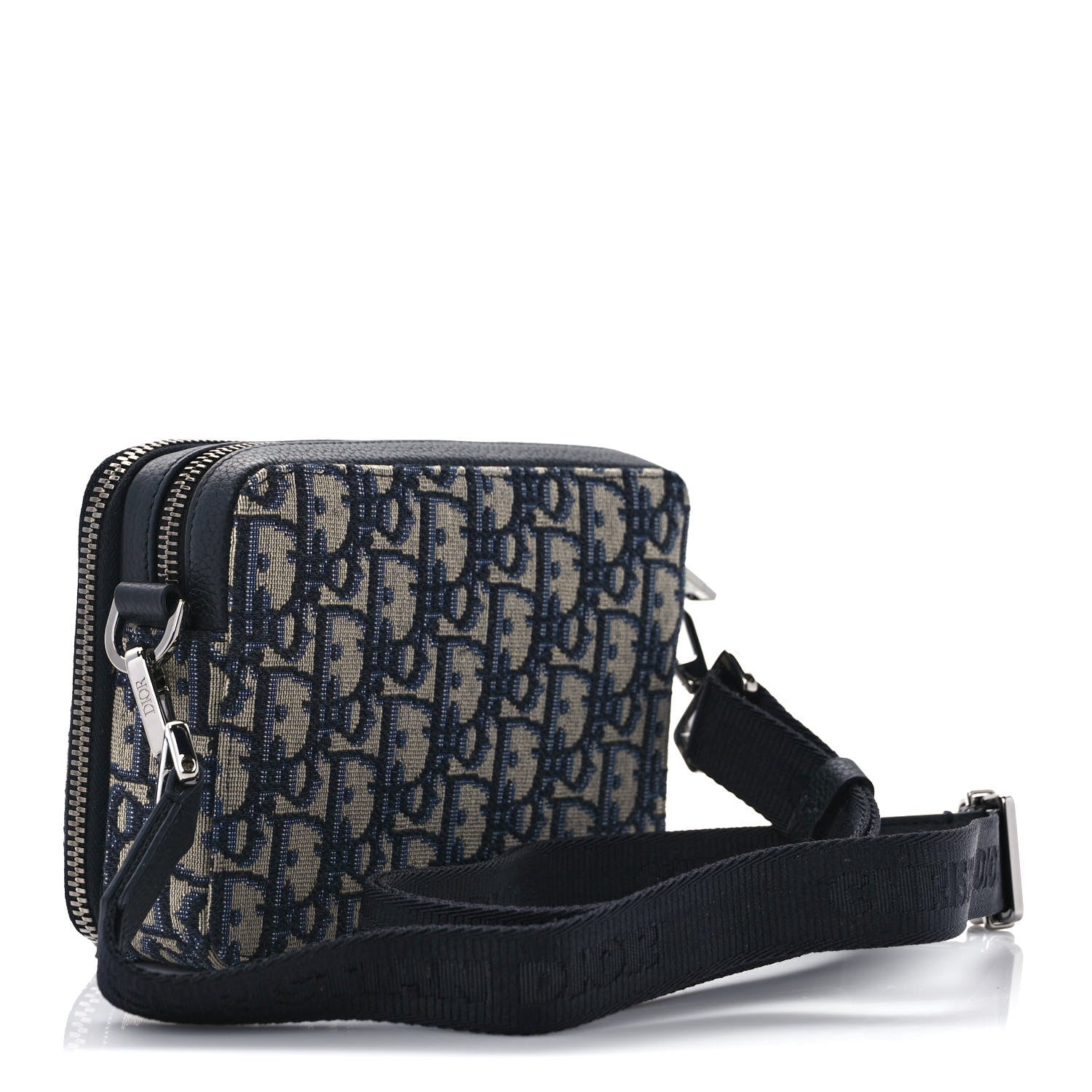 Christian Dior Oblique Pouch Beige Black 3 of 8