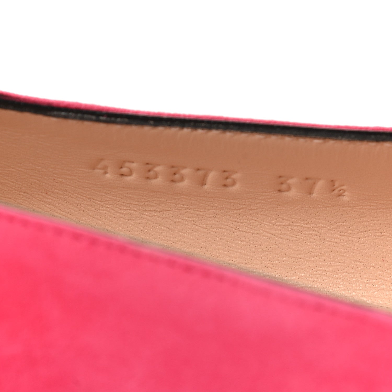 Gucci Kid Scamosciato GG Marmont Fringe Flats 37.5 Hot Pink 8 of 9