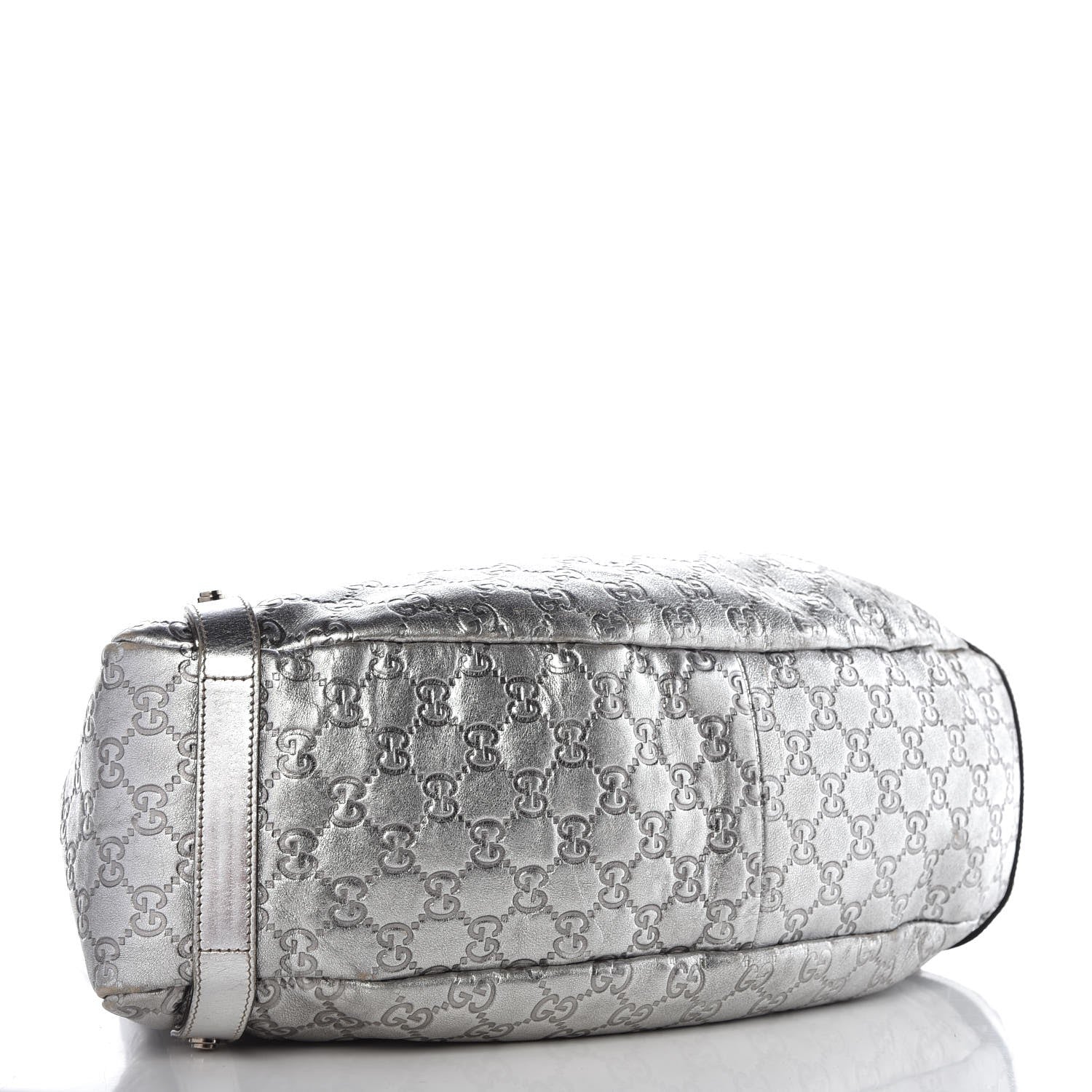 Gucci Guccissima Medium Abbey Shoulder Bag Silver 4 of 13