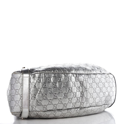 Gucci Guccissima Medium Abbey Shoulder Bag Silver 4 of 13