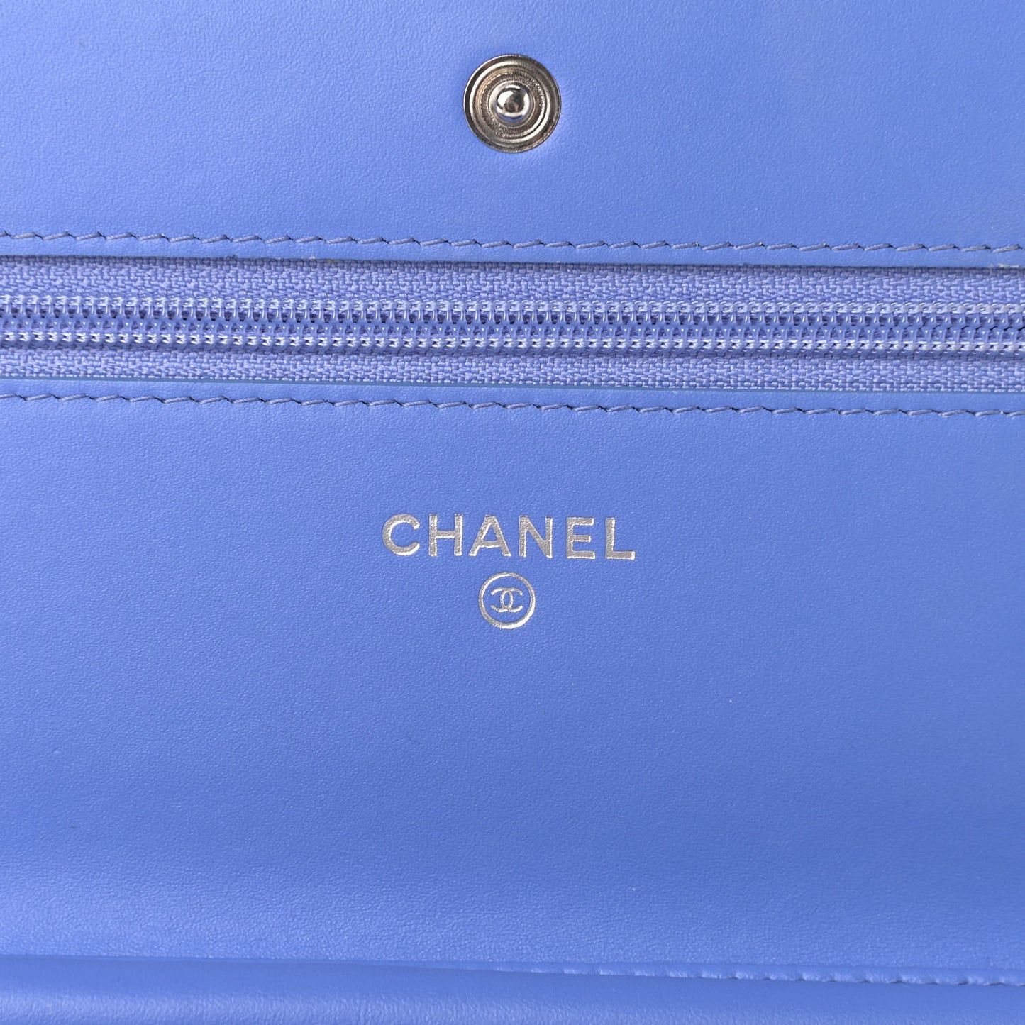 Patent Quilted Wallet On Chain WOC Light Purple