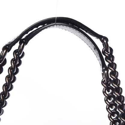 Gucci Patent Shearling Large Soho Chain Shoulder Bag Black 10 of 13
