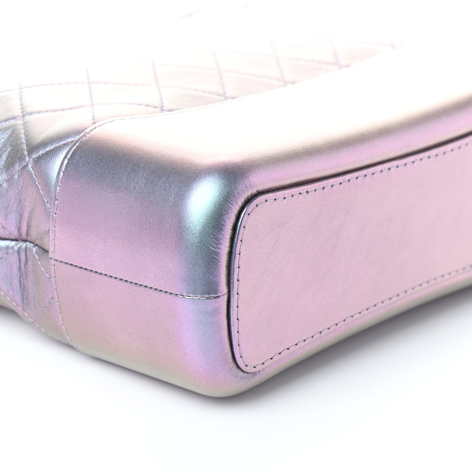 Chanel Iridescent Lambskin Calfskin Quilted Medium Gabrielle Hobo Light Purple 9 of 10