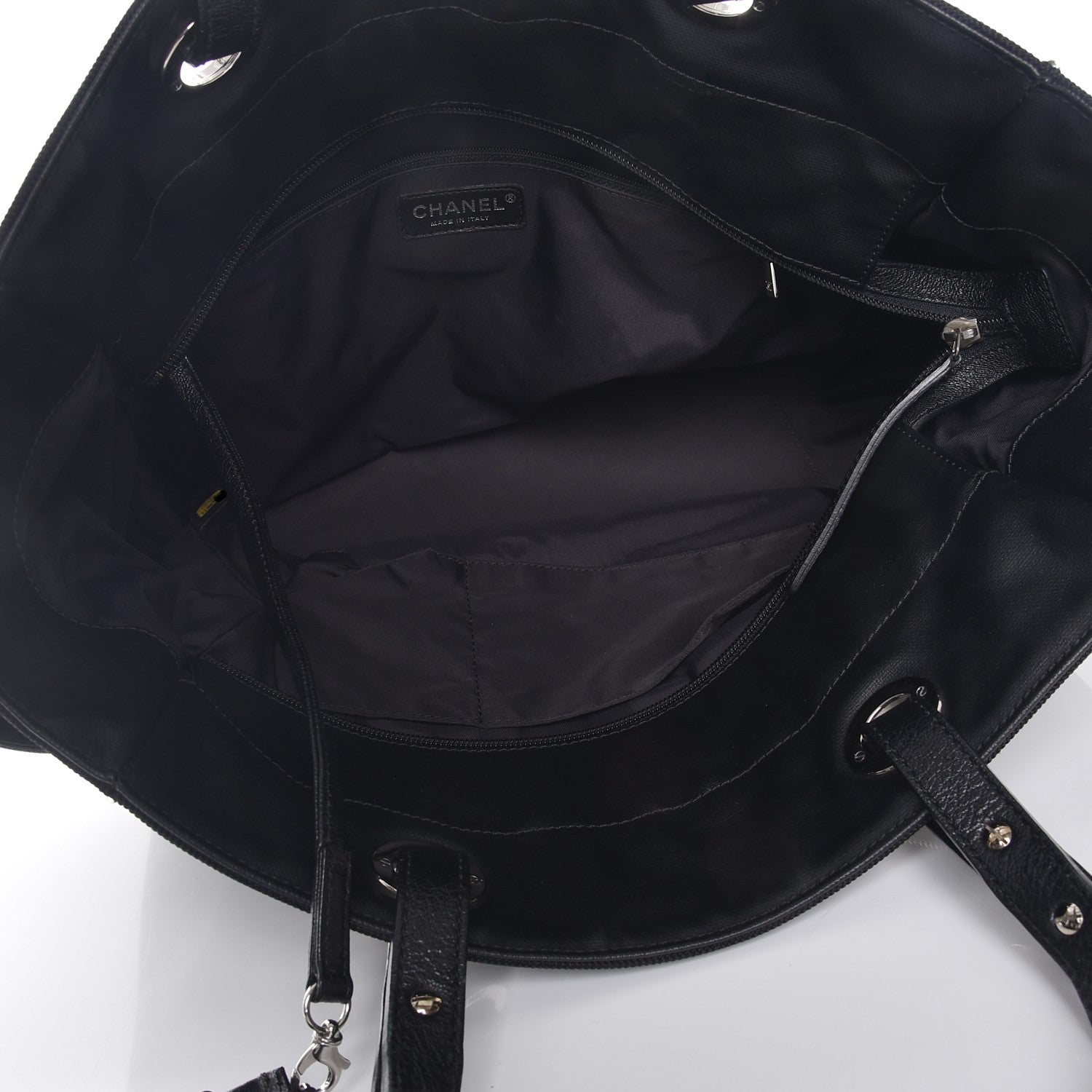 Chanel Coated Canvas Large Paris Biarritz Tote Black 6 of 9