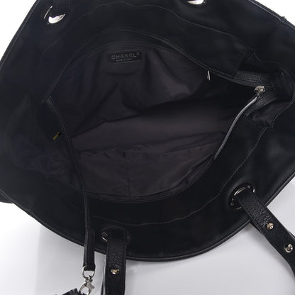 Chanel Coated Canvas Large Paris Biarritz Tote Black 6 of 9