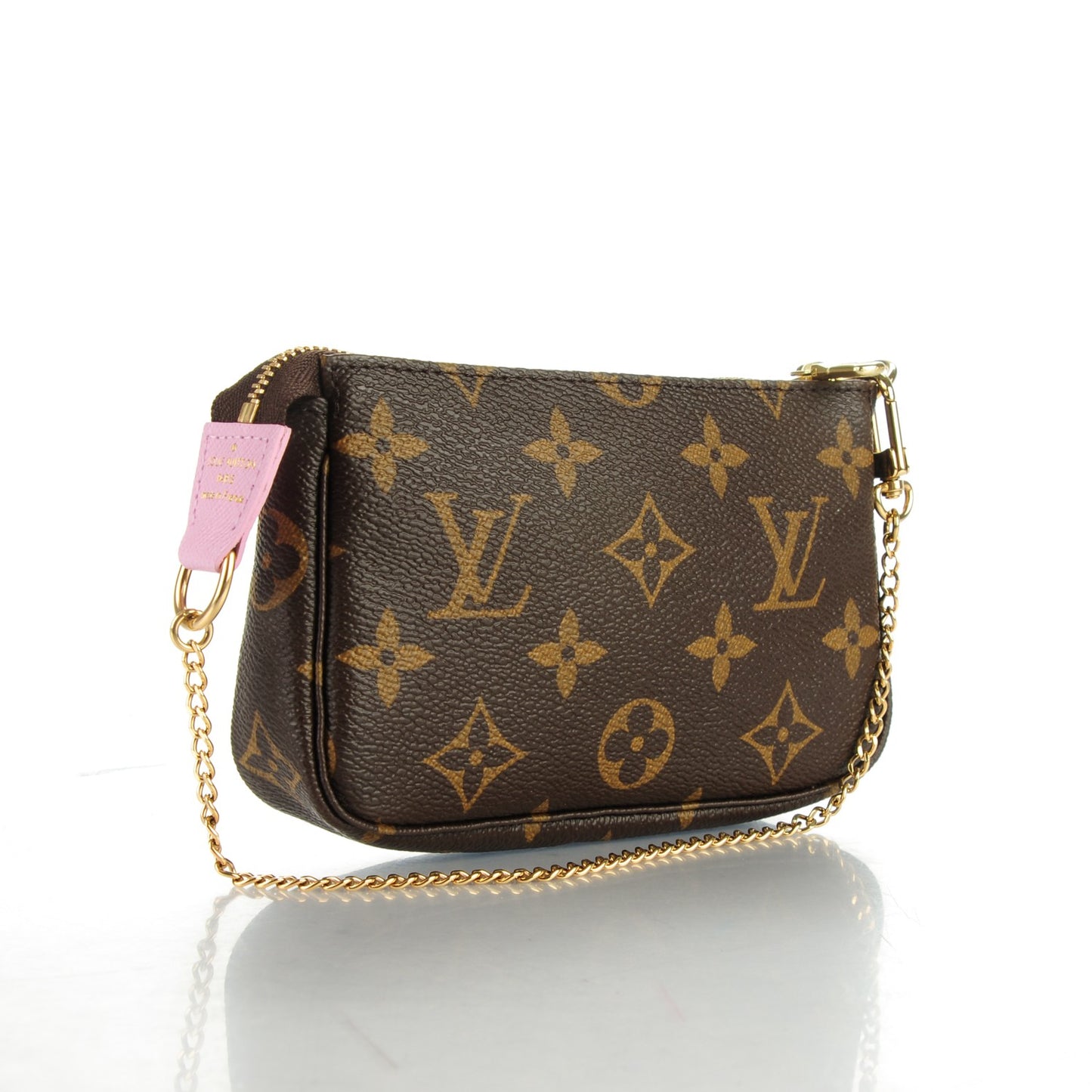 Monogram 2016 Christmas Animation Mini Pochette Accessories Rose Ballerine
