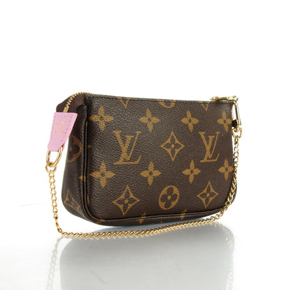 Louis Vuitton Monogram 2016 Christmas Animation Mini Pochette Accessories Rose Ballerine 3 of 7