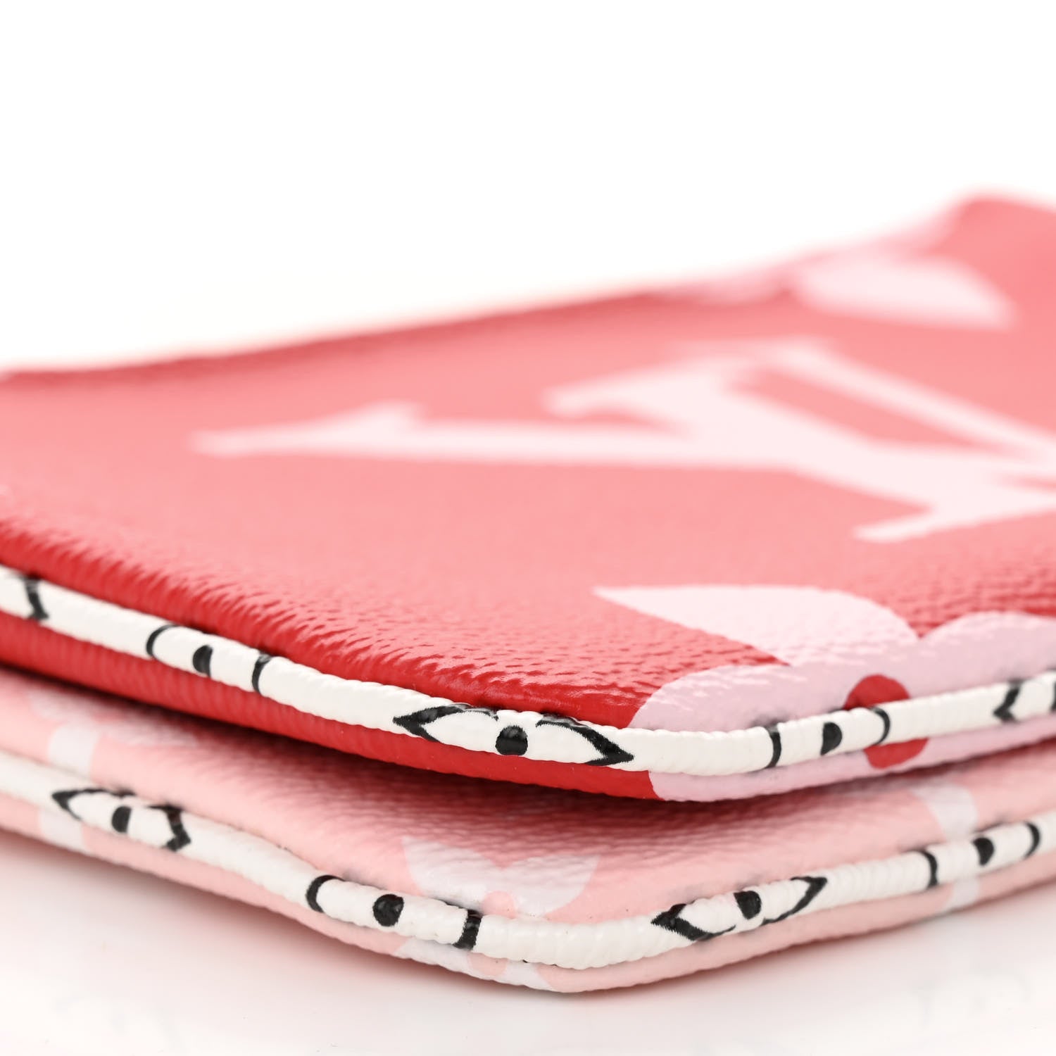 Louis Vuitton Monogram Giant Double Zip Pochette Rouge 9 of 10