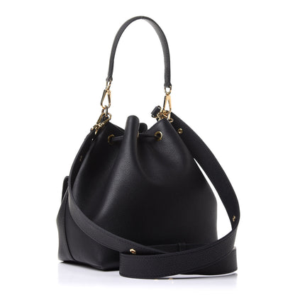 Louis Vuitton Calfskin Lockme Bucket MM Black 2 of 9