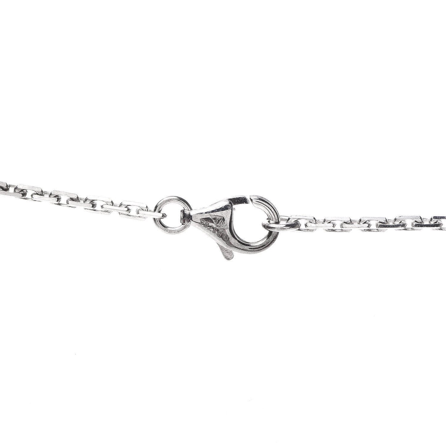 18K White Gold Diamond LOVE Medallion Pendant Necklace