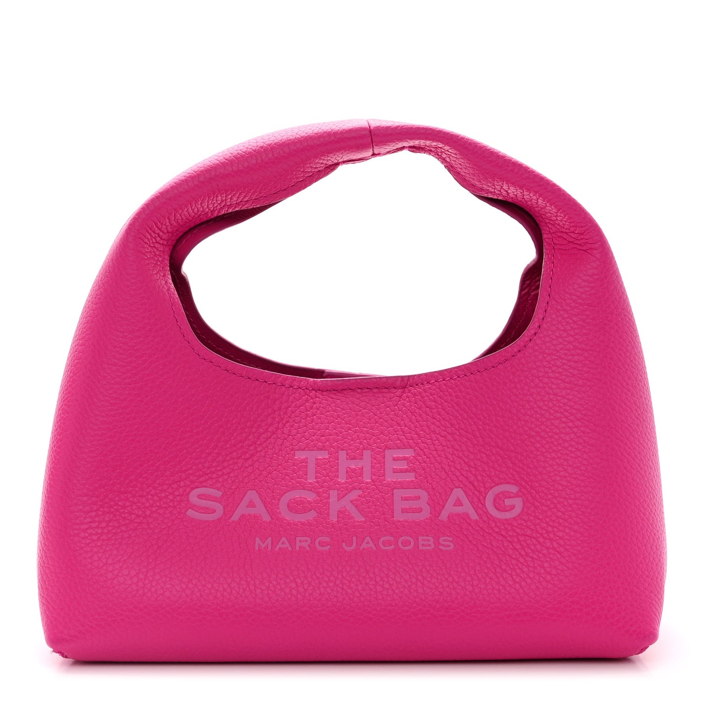 Grained Calfskin Mini The Sack Bag Hot Pink