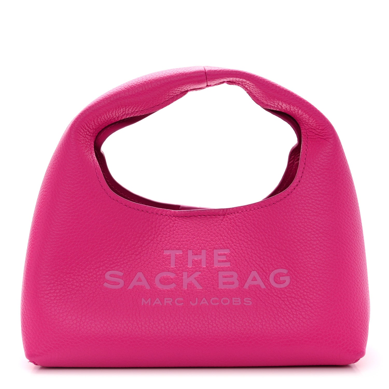 Marc Jacobs Grained Calfskin Mini The Sack Bag Hot Pink 1 of 10