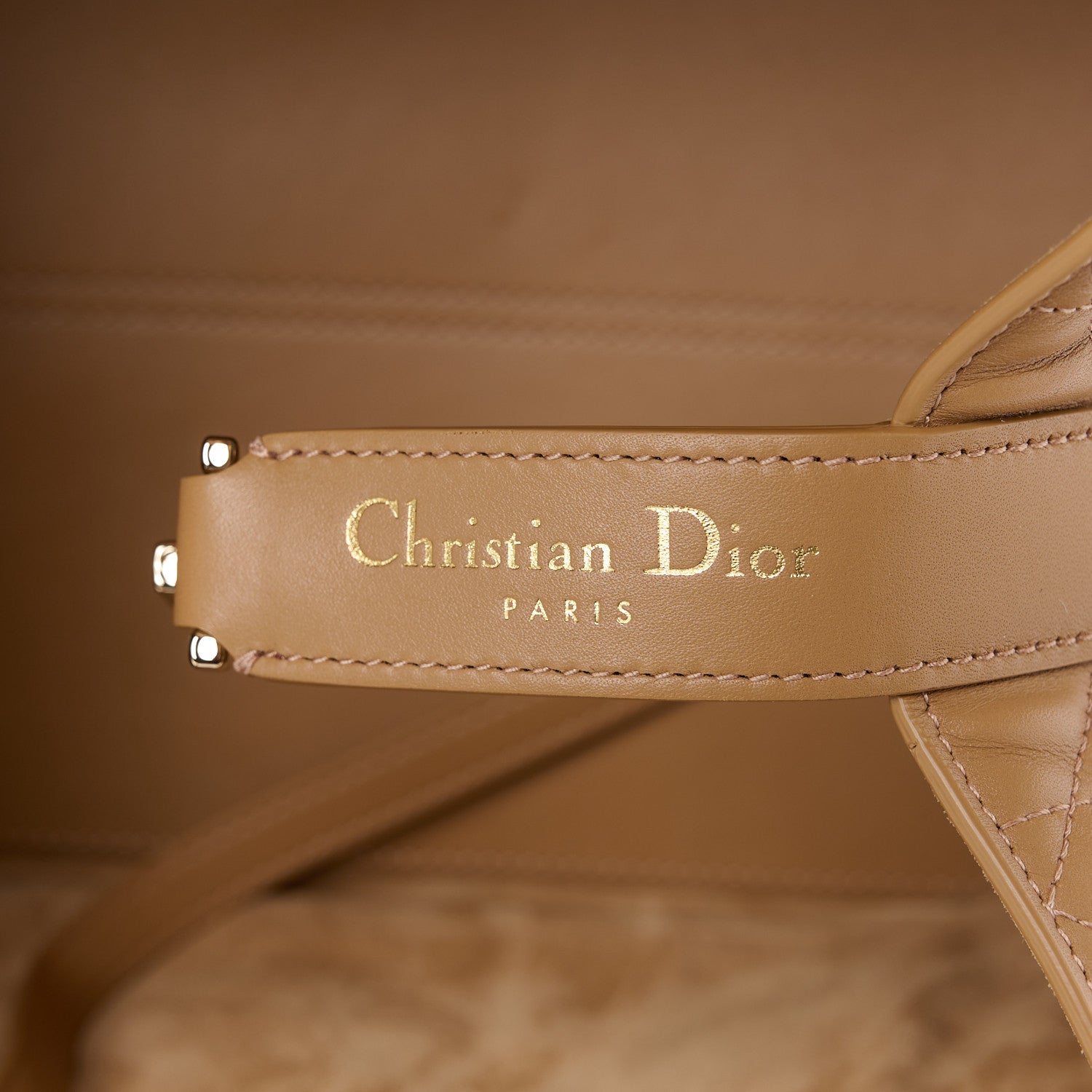 Christian Dior CHRISTIAN DIOR Calfskin Macrocannage Medium Toujours Tan 7 of 14