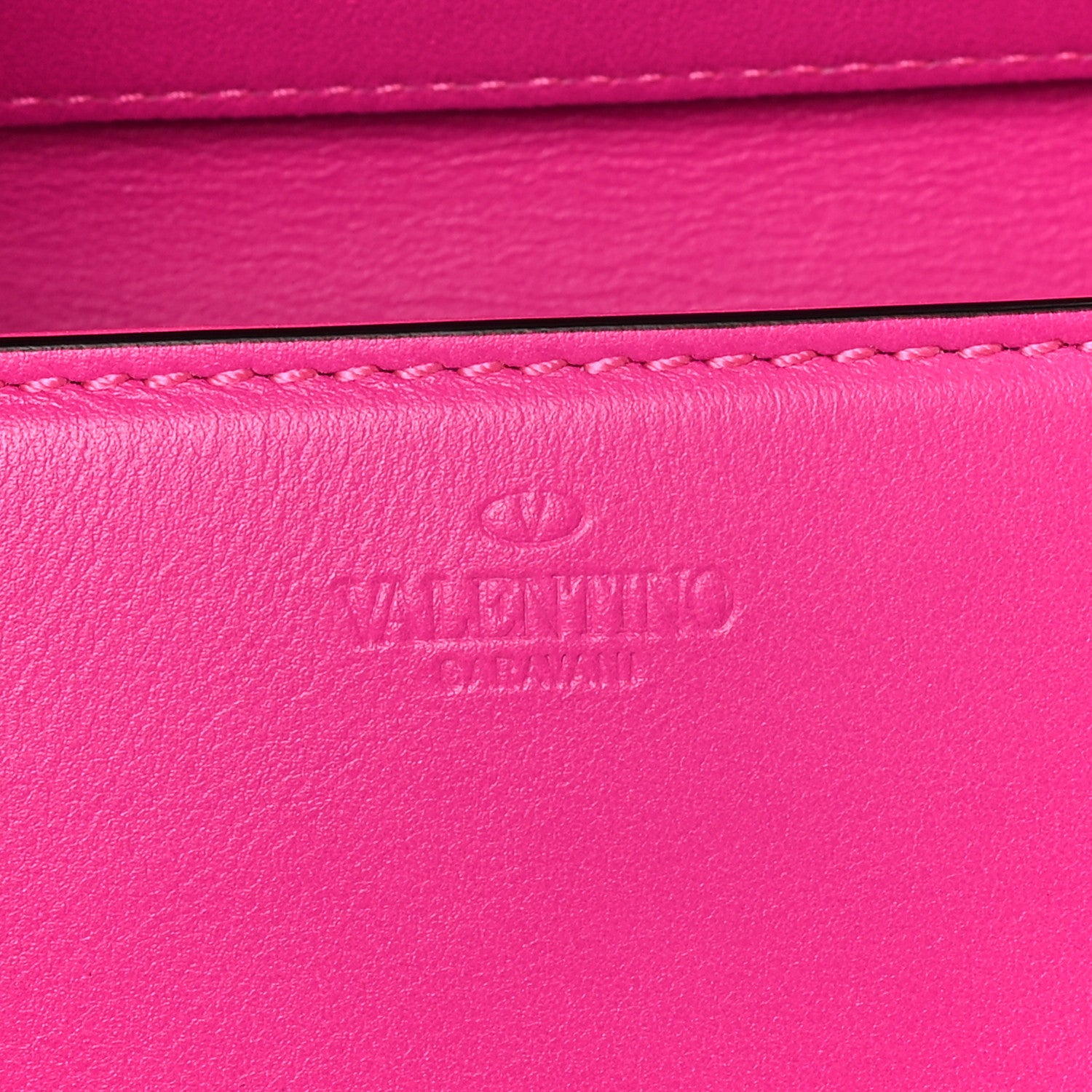 Valentino Garavani Calfskin Lacquer Monochrome Vlogo Mini Loco Crossbody Bag Pink PP 6 of 9