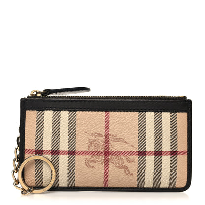 Burberry Haymarket Check Lindal Coin Case Chocolate 1 of 9