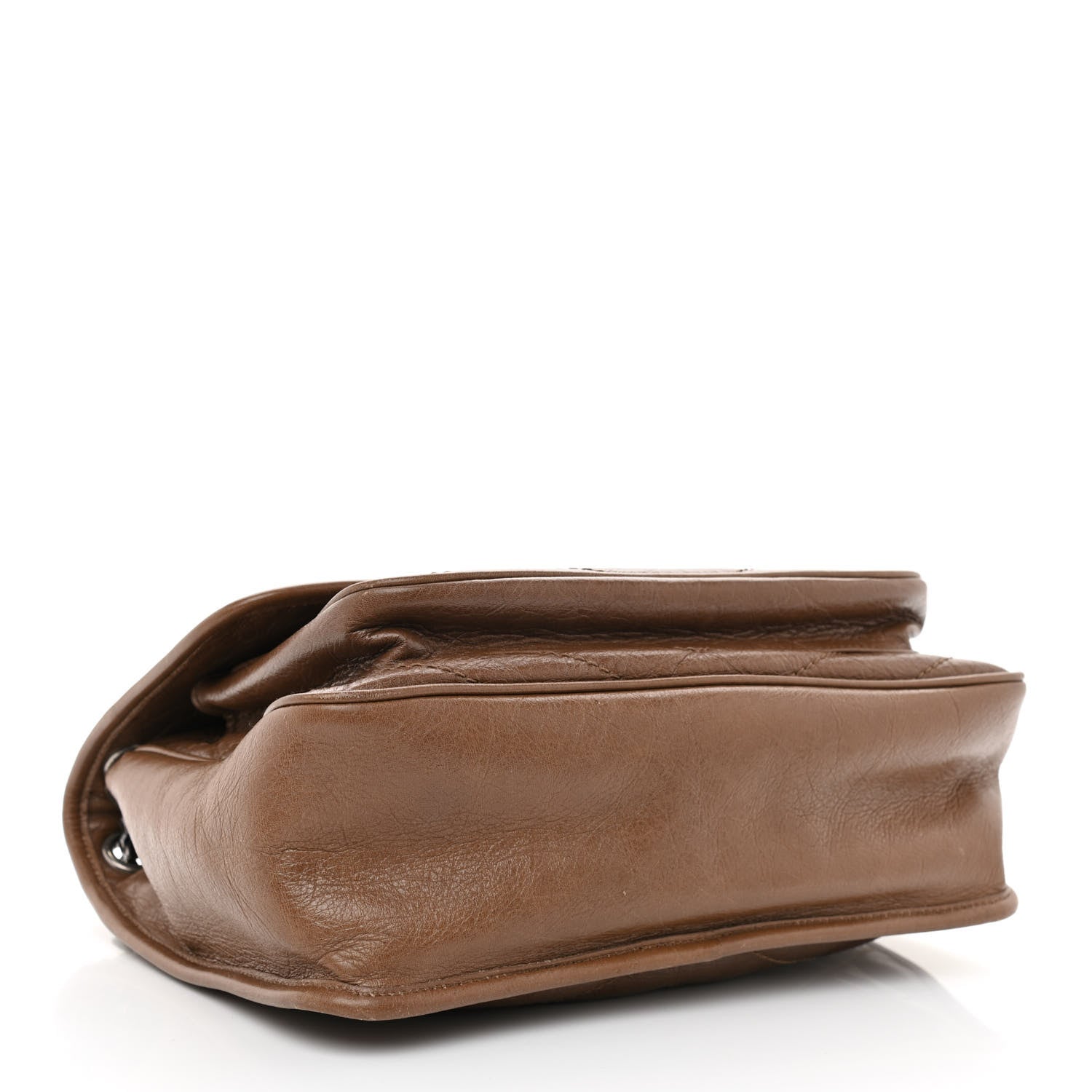 Saint Laurent Crinkled Calfskin Matelasse Monogram Medium Niki Chain Satchel Tan Brown 4 of 8