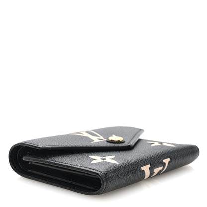 Louis Vuitton Empreinte Monogram Giant Victorine Wallet Black Beige 4 of 7