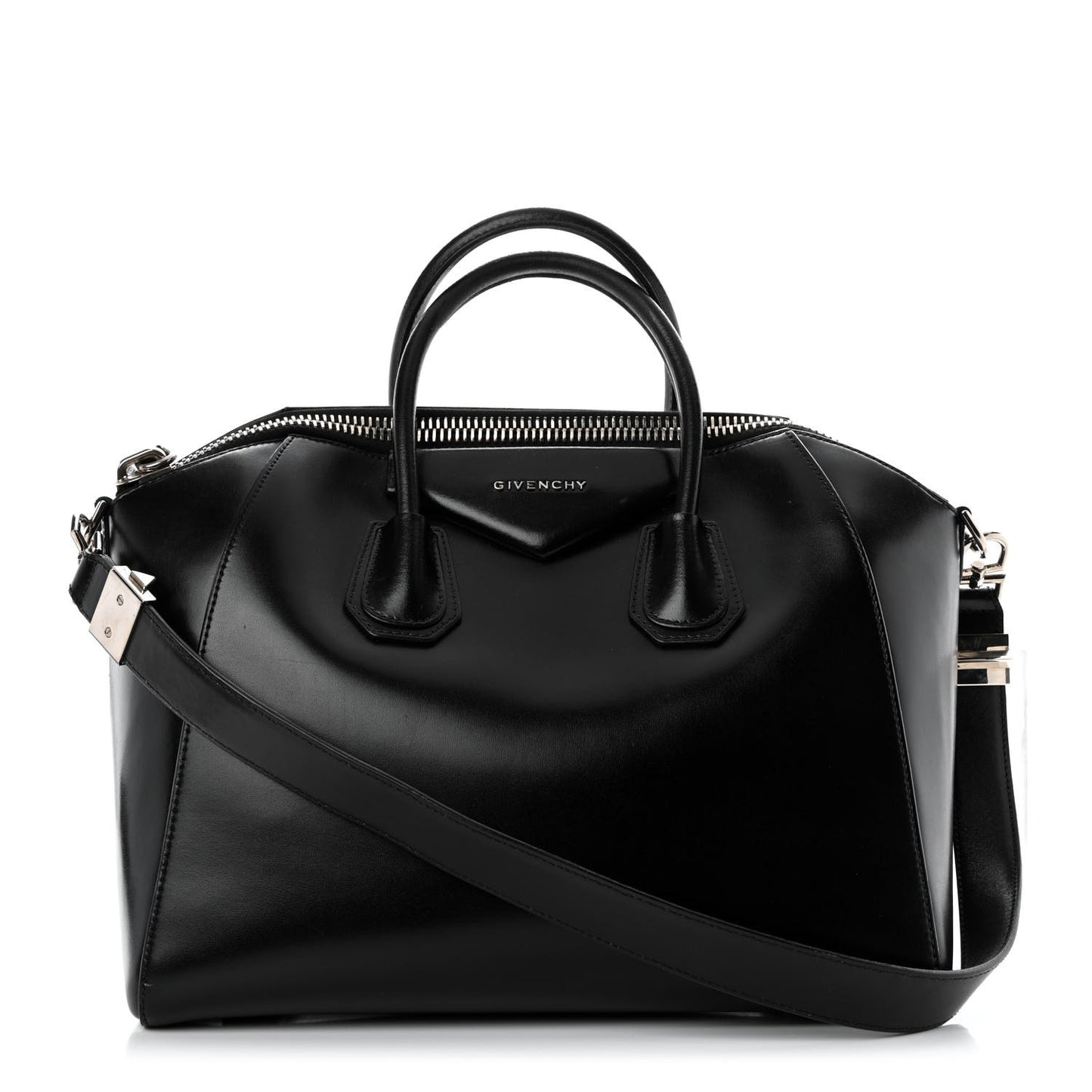 Shiny Lord Calfskin Medium Antigona Black