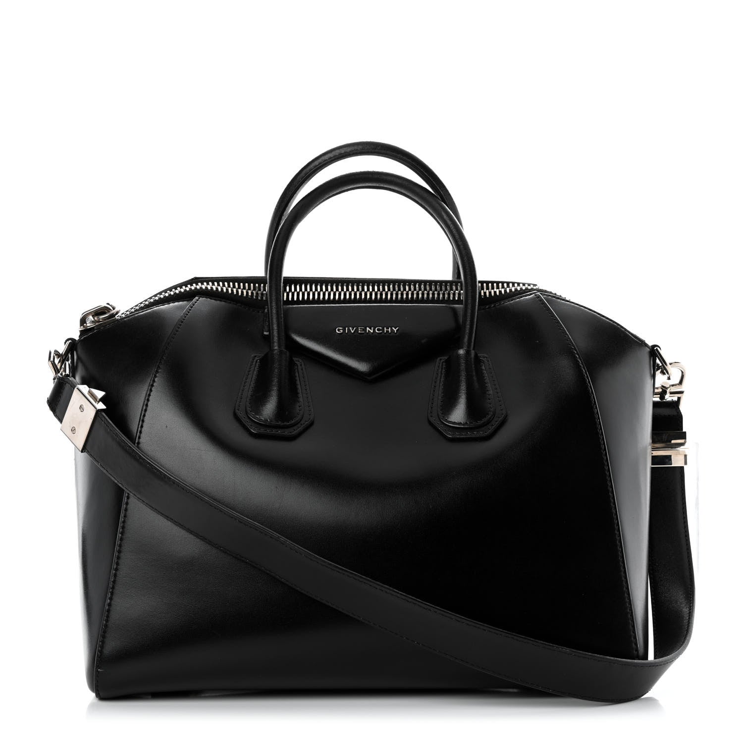 Givenchy Shiny Lord Calfskin Medium Antigona Black 1 of 12