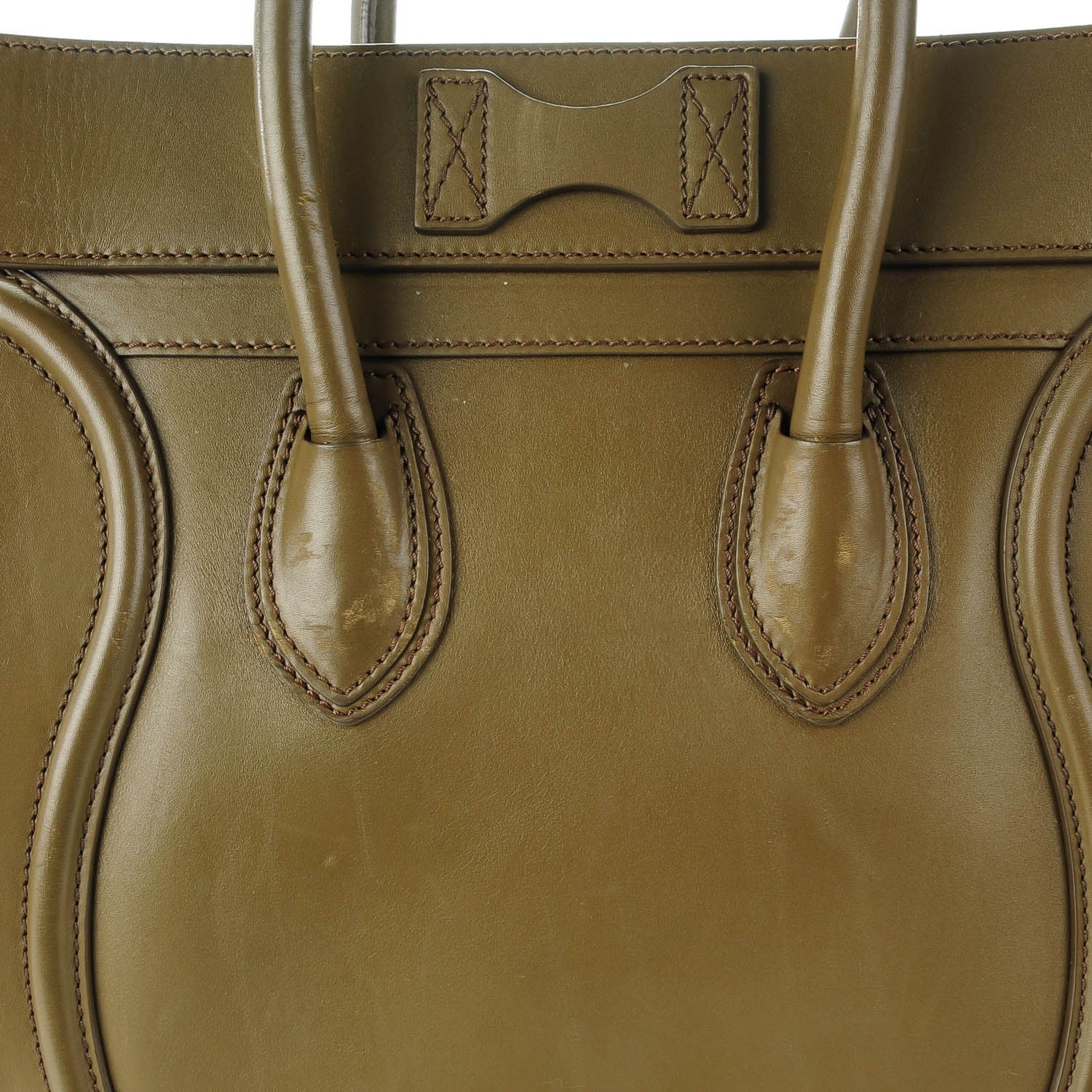 Celine Smooth Calfskin Mini Luggage Olive 9 of 9