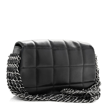 Chanel Lambskin Square Quilted 5 Chain Flap Black 3 of 11