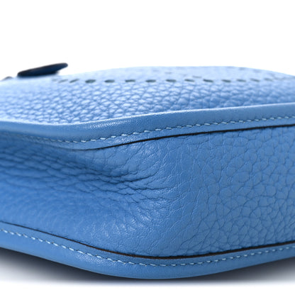 Hermes Taurillon Clemence Amazone Evelyne TPM  Bleu Paradis Saphir 9 of 14