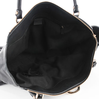 Gucci Calfskin D Gold Tote Black 5 of 7