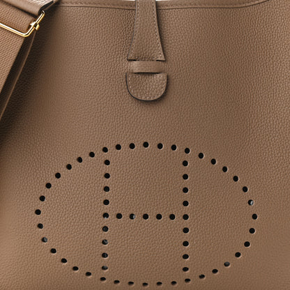 Hermes Taurillon Clemence Evelyne III PM Beige De Weimar 8 of 11