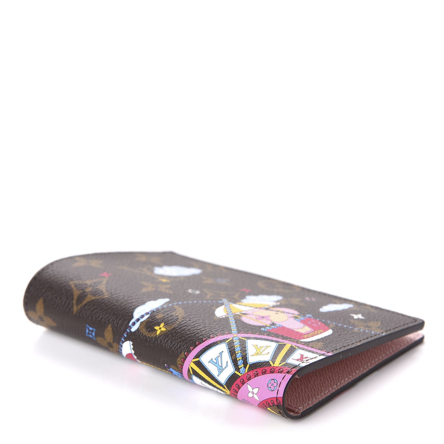 Monogram 2020 Christmas Animation Big Wheel Passport Cover Rose Ballerine