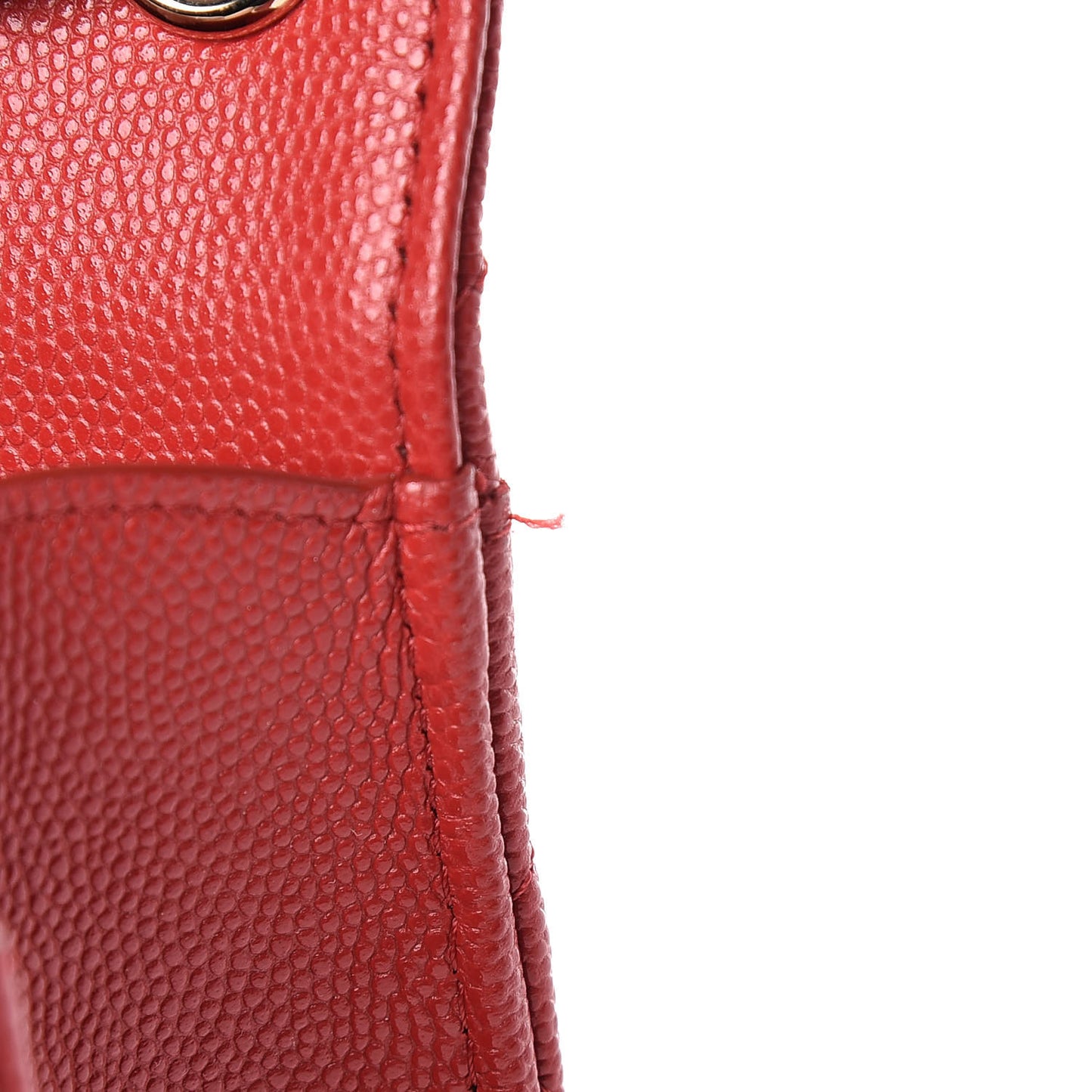 Caviar Quilted Classic Phone Holder Red