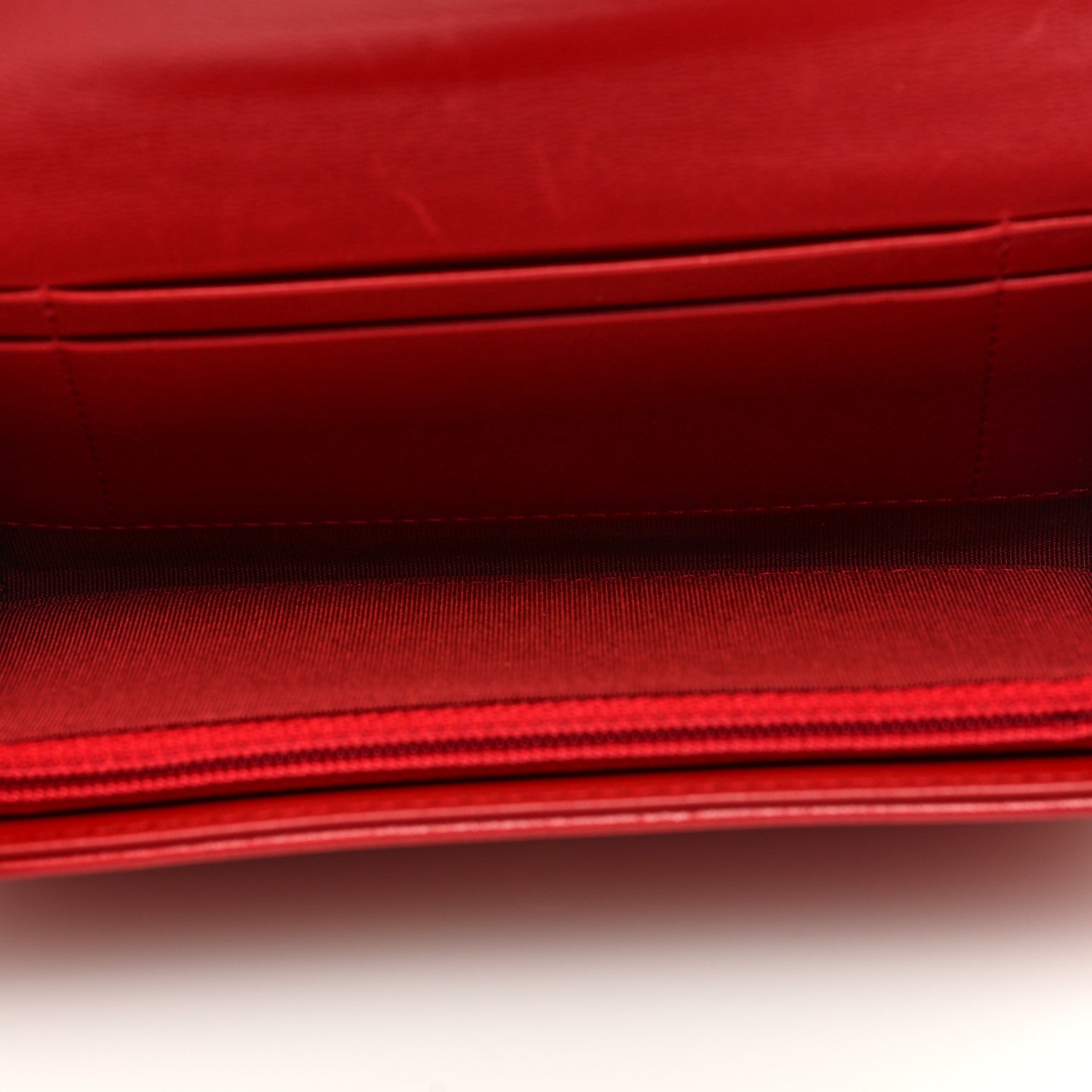 Chanel Goatskin Quilted Chanel 19 Flap Wallet Red 5 of 7