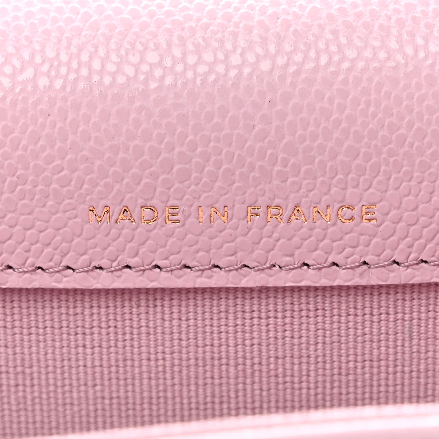 Caviar Quilted Flap Card Holder Wallet Light Pink