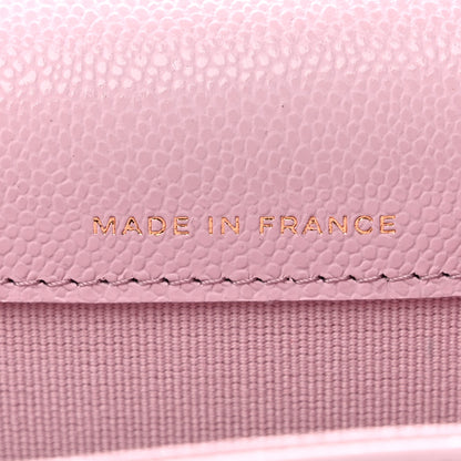 Chanel Caviar Quilted Flap Card Holder Wallet Light Pink 7 of 9