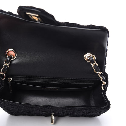 Chanel Tweed Quilted Mini Rectangular Flap Black 5 of 11