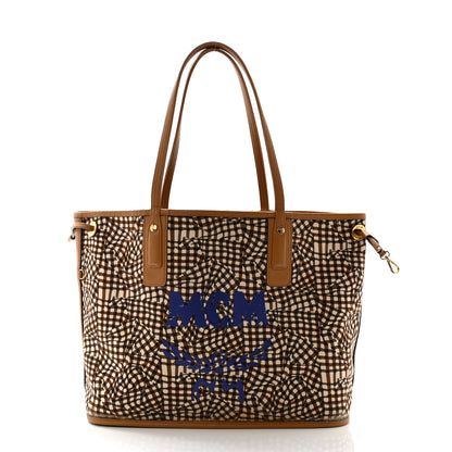 MCM Visetos Medium Liz Reversible Shopper Tote Cognac 3 of 17