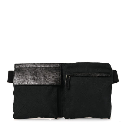 Gucci GG Monogram Double Pocket Belt Bag Black 1 of 13