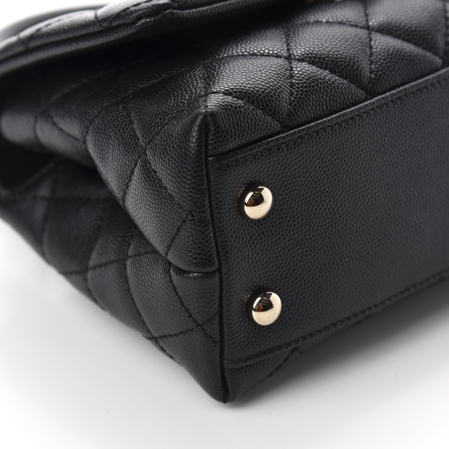 Caviar Quilted Extra Mini Coco Handle Flap Black