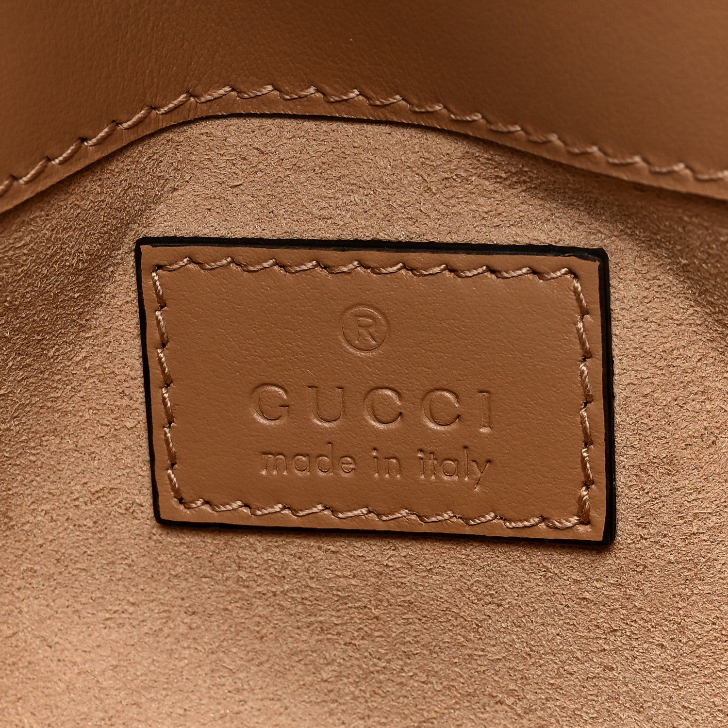 Gucci Calfskin Matelasse Monochrome Super Mini GG Marmont Shoulder Bag Camelia 6 of 8