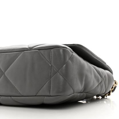 Chanel Lambskin Quilted Medium Chanel 19 Flap Dark Grey 10 of 10