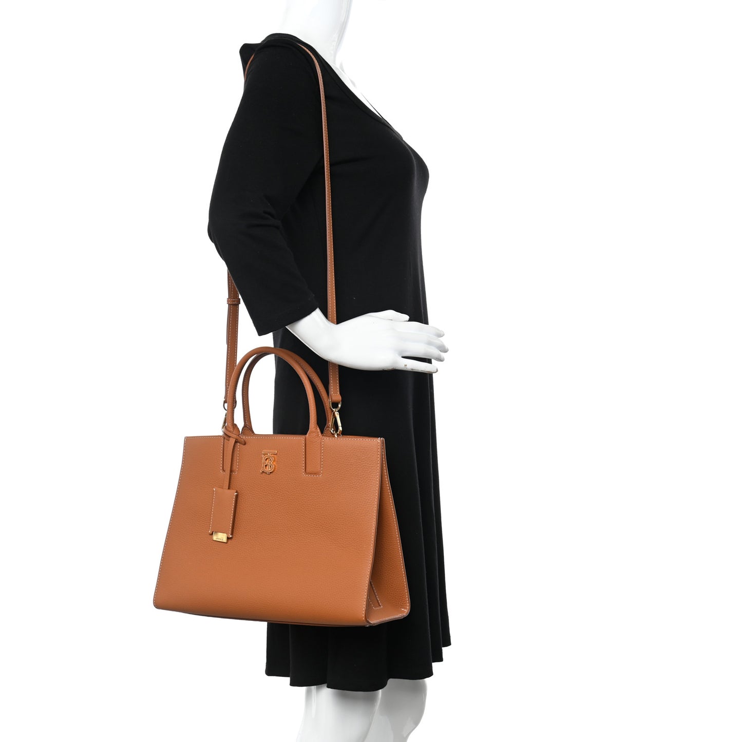 Grained Calfskin Small Frances Tote Warm Russet