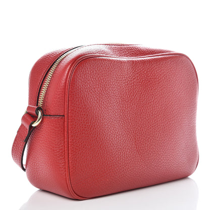 Gucci Pebbled Calfskin Small Soho Disco Bag Tabasco Red 3 of 16