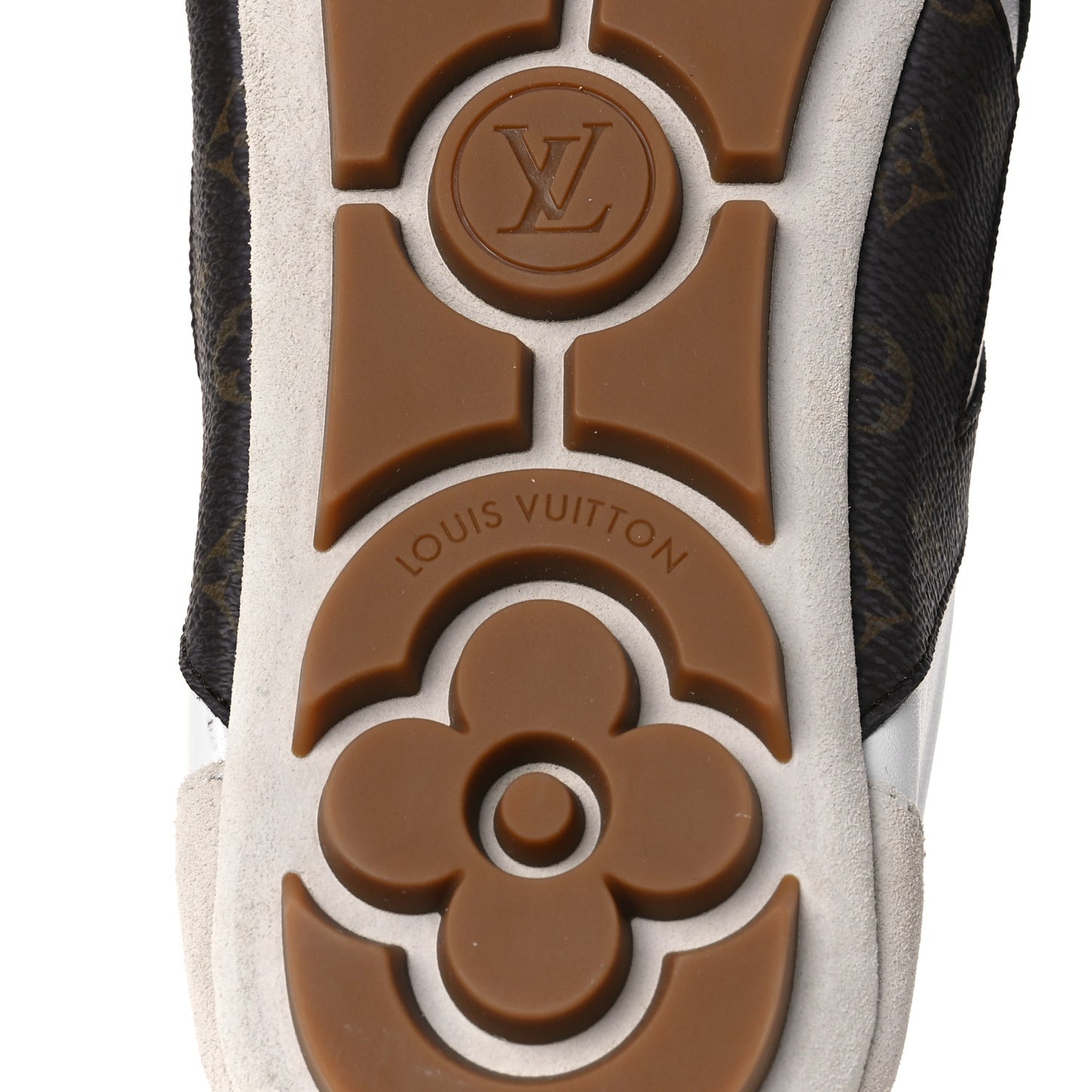 Monogram Calfskin Womens LV Sneakerina 41 White