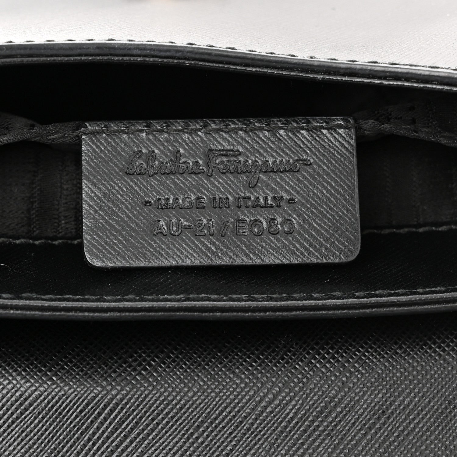 Salvatore Ferragamo Saffiano Paris Crossbody Bag Black 7 of 12