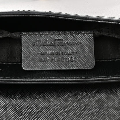 Salvatore Ferragamo Saffiano Paris Crossbody Bag Black 7 of 12
